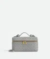 Bottega Veneta Intrecciato Leather Convertible Vanity Case In Sterling