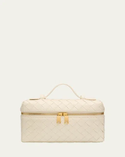Bottega Veneta Bang Bang Vanity Intrecciato Leather Crossbody Bag In Sea Salt