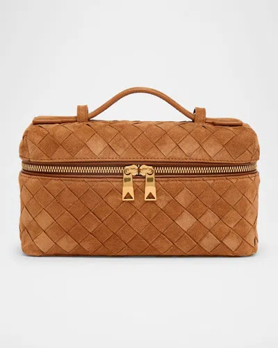 BOTTEGA VENETA BANG BANG VANITY INTRECCIATO SUEDE CROSSBODY BAG