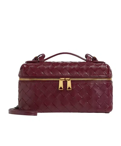 Bottega Veneta Bang Bang Vanity Mini Makeup Bag In Red