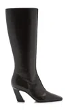 Bottega Veneta Banzai Leather Knee Boots In Brown
