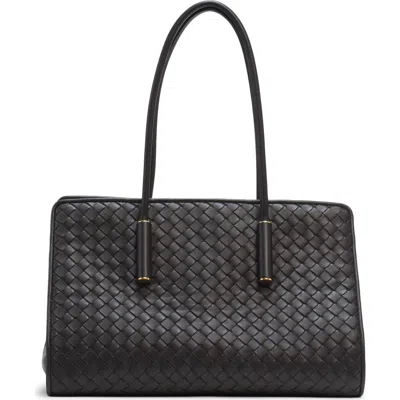 Bottega Veneta Barbara Intrecciato Leather Tote In Brown