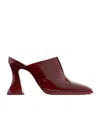 Bottega Veneta Leather Cha-cha Heeled Mules 100 In Red