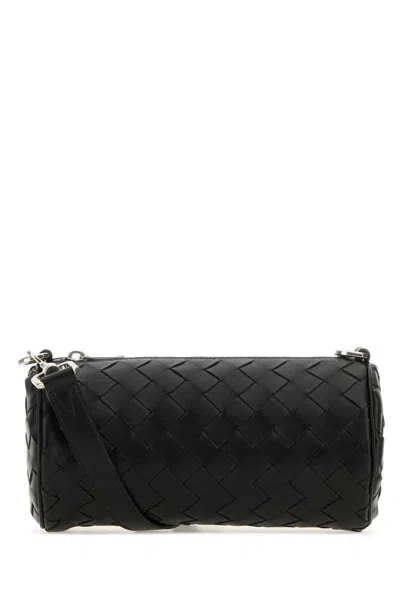 Bottega Veneta Barrel Leather Crossbody Bag In Black