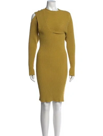 Pre-owned Bottega Veneta Bateau Neckline Sweater In Yellow
