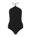 Bottega Veneta Black Stretch Cashmere Blend Bodysuit In Black