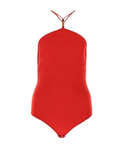 Bottega Veneta Beaded Strap Body Top In Red
