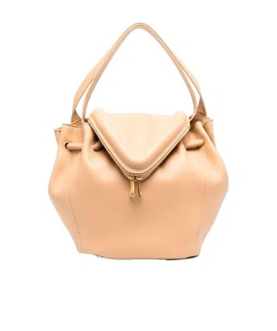 Bottega Veneta Beak Tote Bag In Nude
