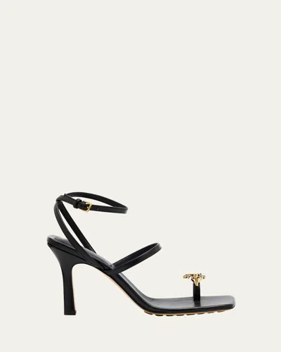Bottega Veneta Bee Strappy Nappa Leather Sandals In Black
