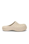 Bottega Veneta Beebee Clog Sandal Gel Rubber In Metallic Mist