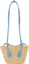 Bottega Veneta Beige & Blue Small Arco Tote In 9278 Nat Windswep/wi