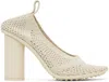 Bottega Veneta Beige Atomic Pump Heels In 9031 Sea Salt