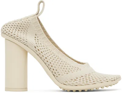 Bottega Veneta Beige Atomic Pump Heels In 9031 Sea Salt