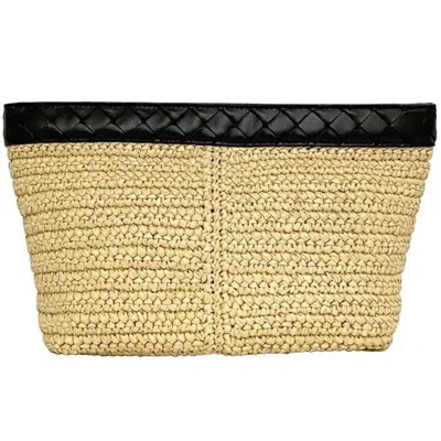 Pre-owned Bottega Veneta Beige Brown Intrecciato Clutch Bag Pouch () In Beige, Brown