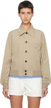 Bottega Veneta Relaxed-fit Button-down Jacket In 9733 Sand