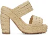 Bottega Veneta Canalazzo Raffia Mules In 2624 Cane Sugar