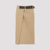 Bottega Veneta Wrap Midi Skirt In Nude & Neutrals