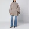 Bottega Veneta Beige Cashmere-blend Hooded Cape In Sand
