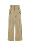 Bottega Veneta Cotton-blend Cargo Trousers In Oatmeal