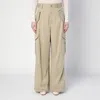 Bottega Veneta Cotton-blend Cargo Trousers In Beige