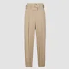 Bottega Veneta Beige Cotton Pants In Brown