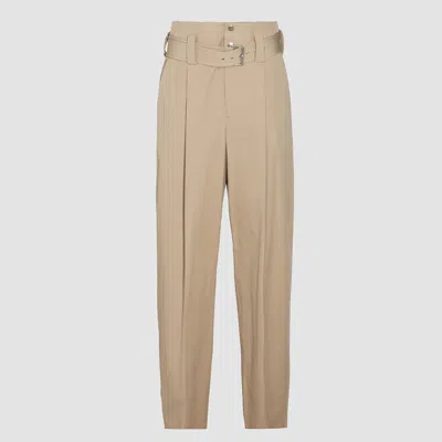 Bottega Veneta Beige Cotton Pants In Brown