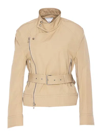 Bottega Veneta Beige Cotton Viscose Polyester Blouson In Neutral