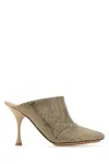 Bottega Veneta Sparkle Dot Sock Mule In Beige