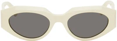 Bottega Veneta Beige Facet Sunglasses In 006 Shiny Solid Yell