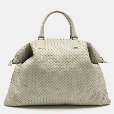 Pre-owned Bottega Veneta Beige Intrecciato Leather Maxi Convertible Tote In Sand