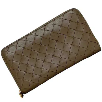 Pre-owned Bottega Veneta Beige Intrecciato Long Wallet (bi-fold) ()