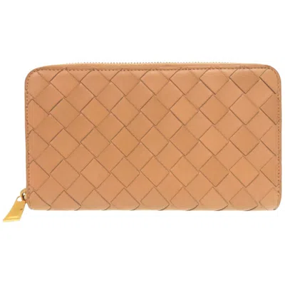 Pre-owned Bottega Veneta Beige Intrecciato Long Wallet (bi-fold) ()
