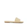 Bottega Veneta Beige Lamb Leather Flat Sandals In Brown