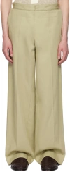 Bottega Veneta Beige Layered Trousers In 3008 Tavertine