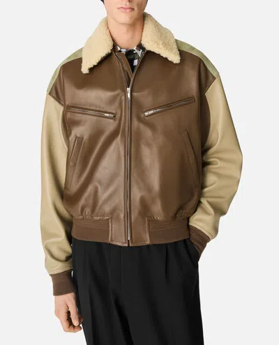 BOTTEGA VENETA BEIGE LEATHER BLOUSON