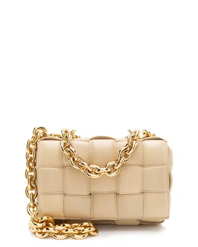 Bottega Veneta Beige Leather Cassette Chain Maxi Shoulder Bag (authentic Pre-  Loved) In Neutral