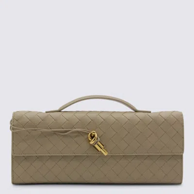 Bottega Veneta Beige Leather Clutch In Multi
