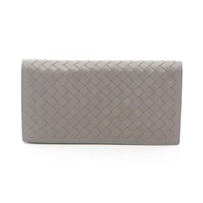 Pre-owned Bottega Veneta Beige Leather Long Wallet (bi-fold) () In Sand