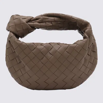 Bottega Veneta Beige Leather Mini Jodie Bag In Brown