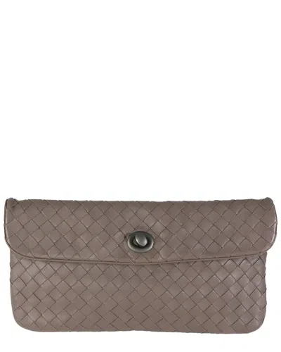 Bottega Veneta Beige Leather Mini Turnlock Crossbody Bag (authentic Pre-loved)