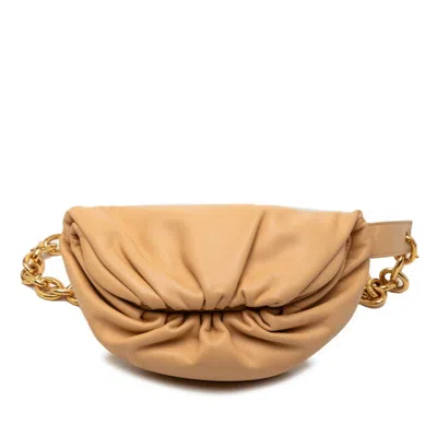 Pre-owned Bottega Veneta Beige Leather Pouch Shoulder Bag Sling Bag () In Sand