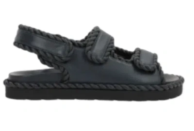 Bottega Veneta Beige Leather Sandals In Gray