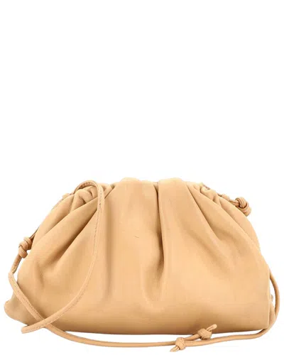 Pre-owned Bottega Veneta Beige Leather The Pouch Mini (authentic Pre-loved)