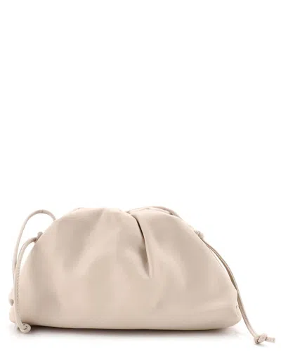 Pre-owned Bottega Veneta Beige Leather The Pouch Mini (authentic Pre-loved)
