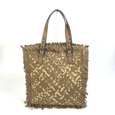 Pre-owned Bottega Veneta Beige Leather Tote Bag ()
