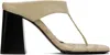 Bottega Veneta Beige Marella Thong Heeled Sandals In 9306 Light Buttersco