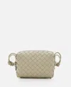 Bottega Veneta Womens Travertine-gold Loop Mini Intrecciato Leather Cross-body Bag In Beige
