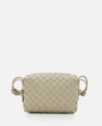 Bottega Veneta Womens Travertine-gold Loop Mini Intrecciato Leather Cross-body Bag