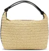Bottega Veneta Beige Mini Wallace Raffia Bag In 9820 Natural/fondant