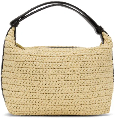 Bottega Veneta Beige Mini Wallace Raffia Bag In 9820 Natural/fondant